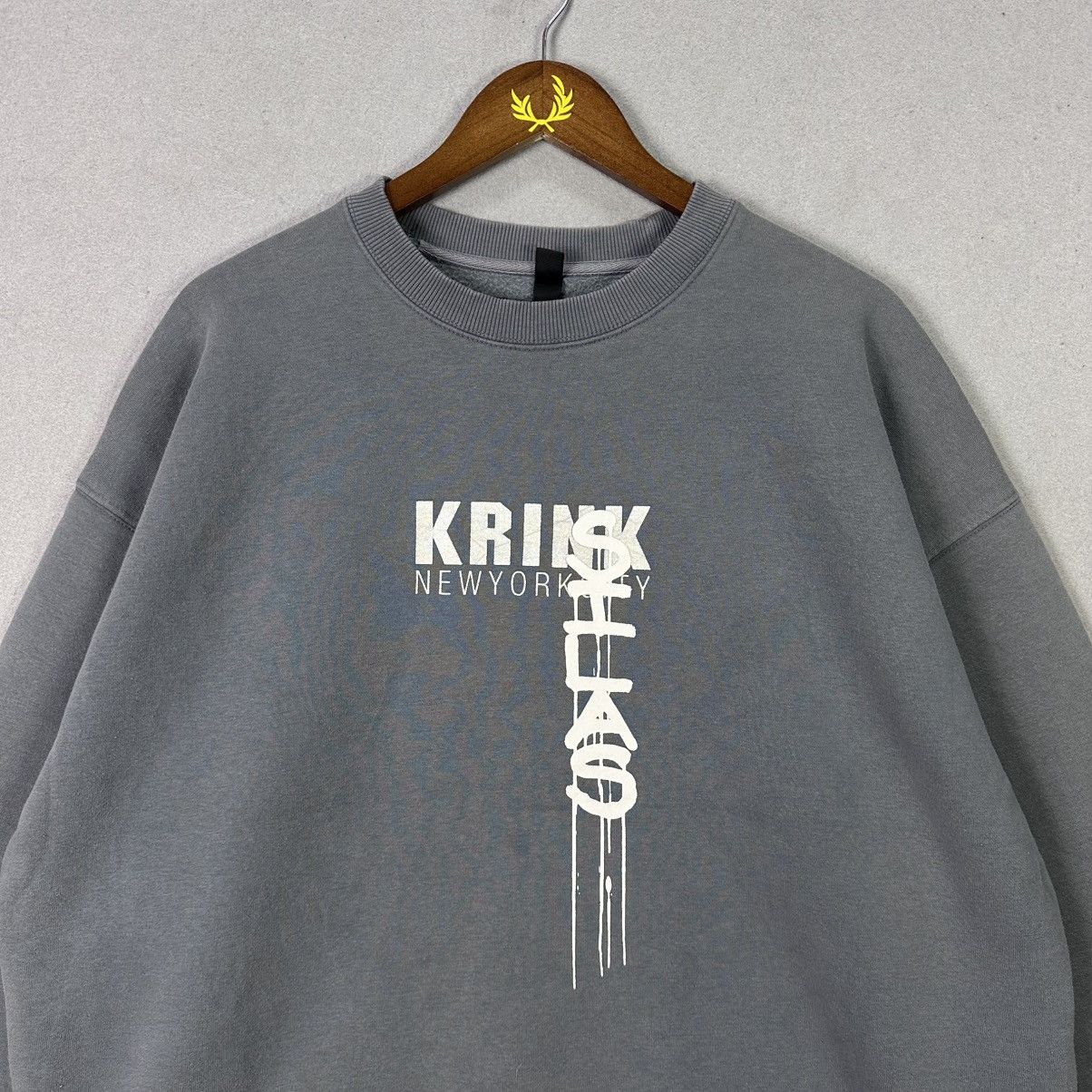 Japanese Brand Silas Krink Graphic Sweatshirt Grey Paint Drip Print Size US L / EU 52-54 / 3 - 2 Thumbnail