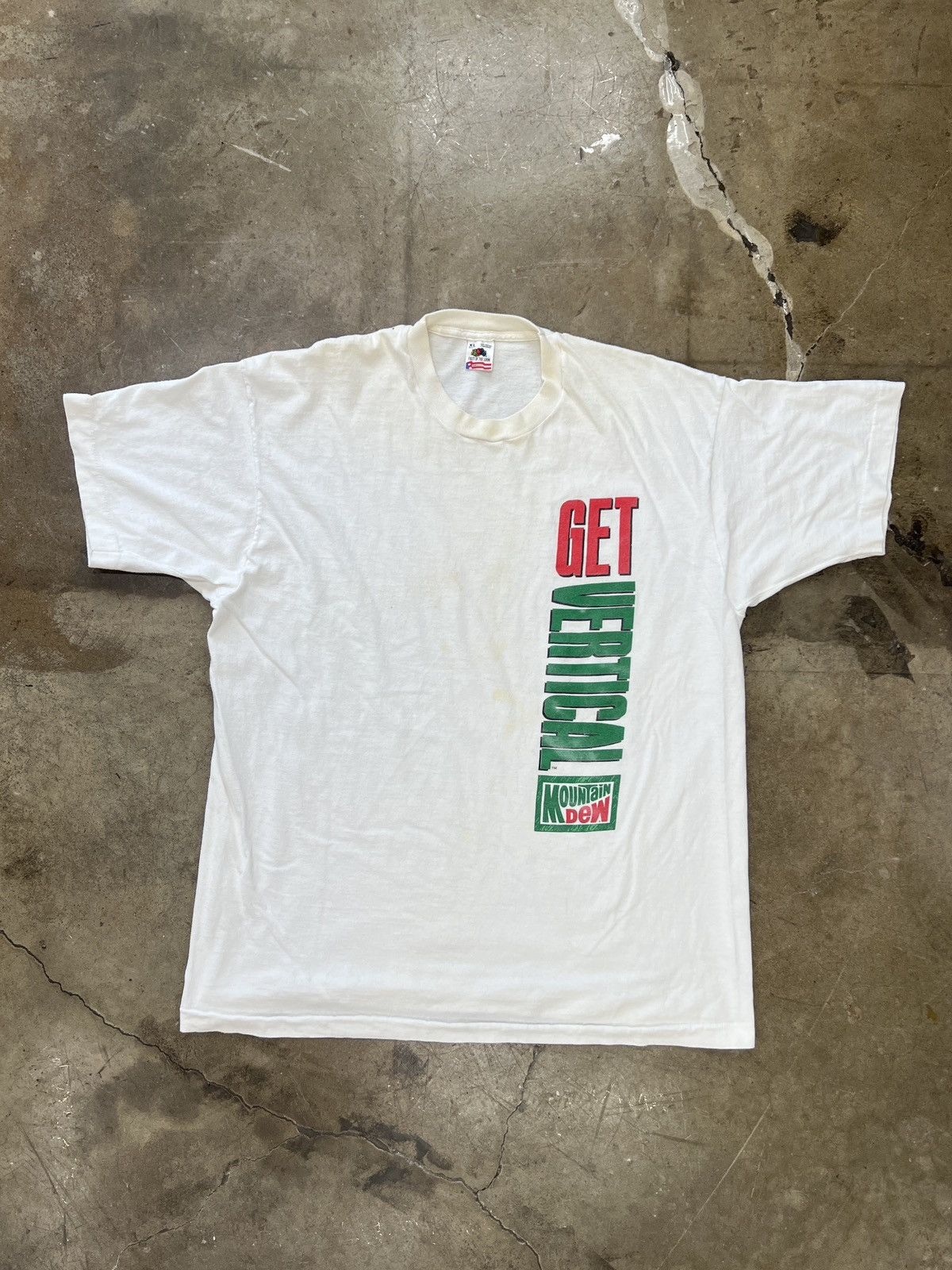 Vintage Vintage Get Vertical Mountian Dew Promo Single Stitch Tee XL Size US XL / EU 56 / 4 - 2 Thumbnail