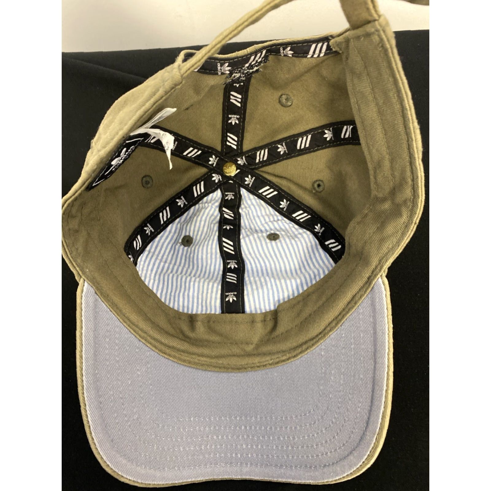 Adidas Adidas Distressed Look Baseball Cap Adjustable Green Logo Unisex Adults Size ONE SIZE - 4 Thumbnail