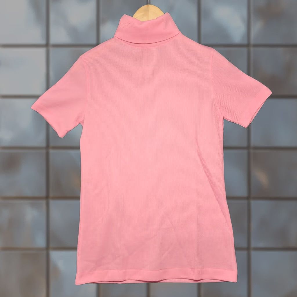 Vintage VINTAGE Helen Sue Top Shirt Women Small Pink Short Sleeve High Neck Zip Stretch 60s Size S / US 4 / IT 40 - 1 Thumbnail