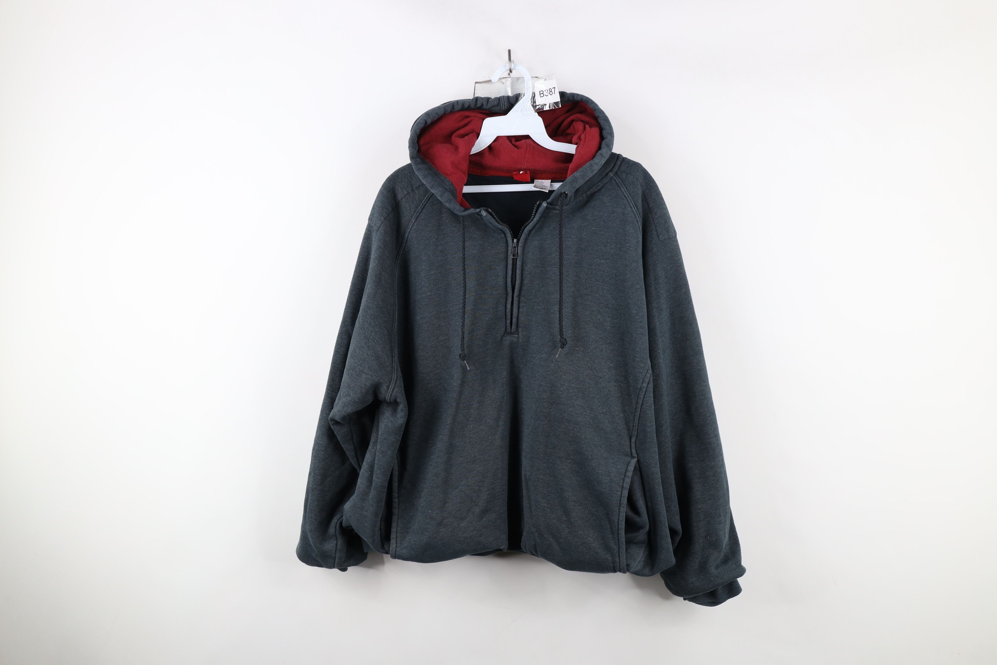 Marlboro × Vintage Vintage 90s Marlboro Blank Double Wall Boxy Fit Hoodie Gray Size US M / EU 48-50 / 2 - 1 Thumbnail