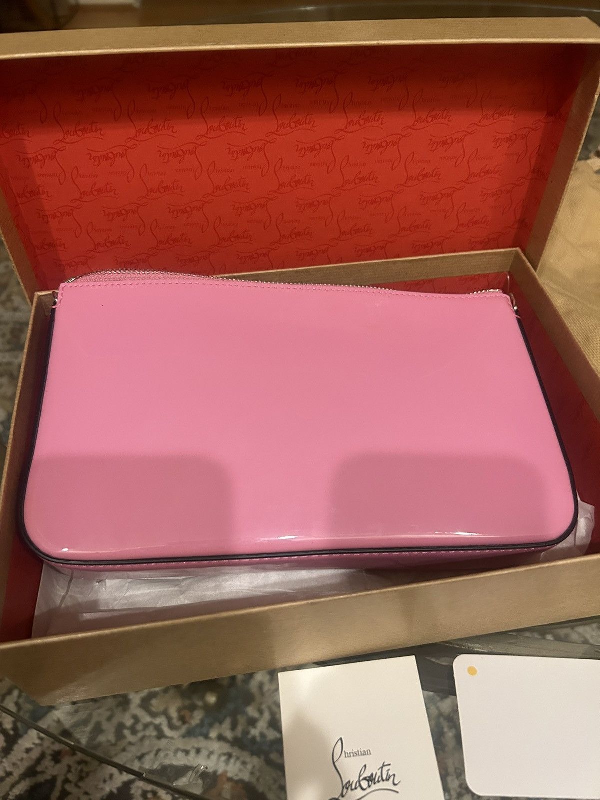 Christian Louboutin Christian Louboutin Loubila Pouch GUMMY/GUMMY w/Box & Tags Size ONE SIZE - 16 Thumbnail