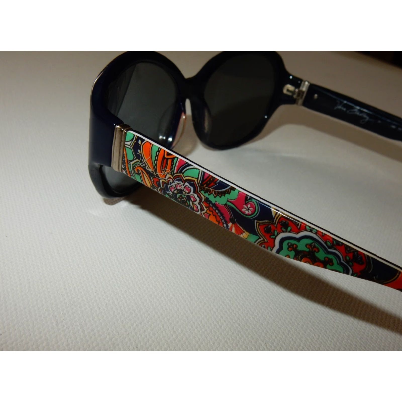 Vera Bradley Vera Bradley Sunglasses Frames Only Women Blue 56mm 16-130 Venetian Paisley Size ONE SIZE - 5 Thumbnail