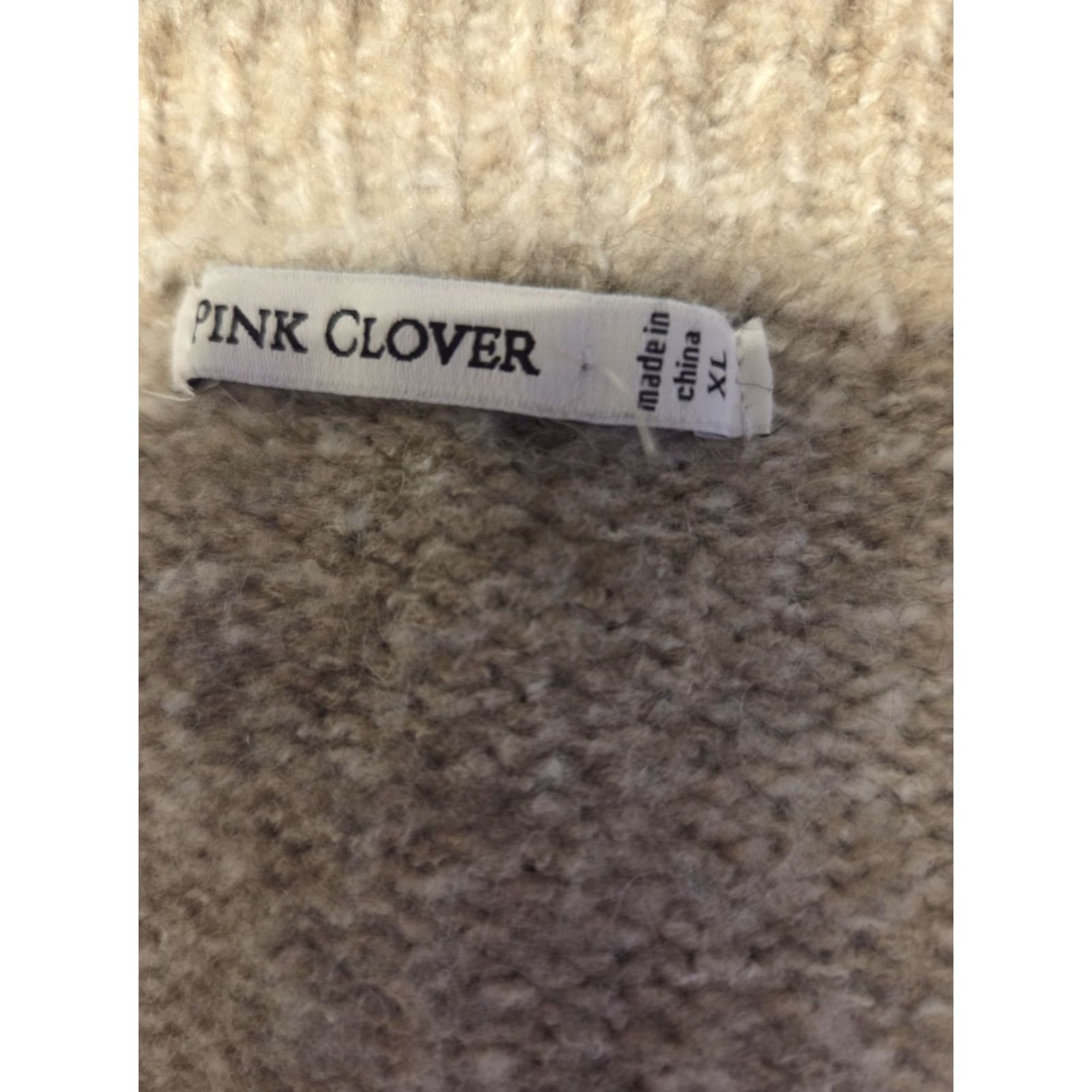 Vintage Pink Clover Gray Soft Cozy Ribbed Knit Hem Sweater Womens XL Shirt Adult Regular Gray Pullover Crew Neck Long Sleeve Knit Wool-like Qualities? Size XL / US 12-14 / IT 48-50 - 7 Thumbnail