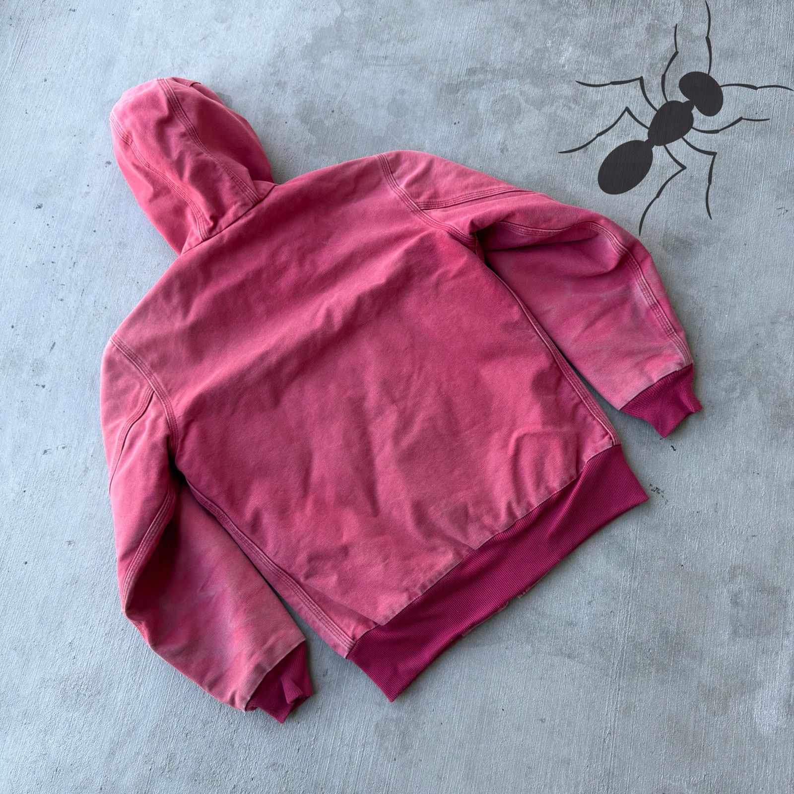 Carhartt × Vintage Vintage Y2K Carhartt WOMENS WJ130 pink hooded work jacket Size US S / EU 44-46 / 1 - 7 Thumbnail
