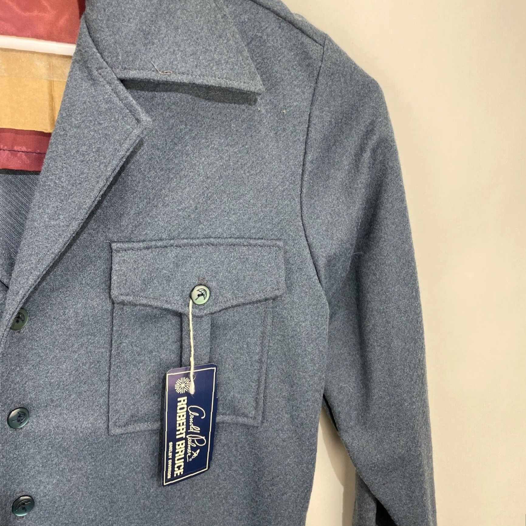 Vintage VINTAGE Arnold Palmer Outer Shirt Jacket Robert Bruce Made In USA L Blue Casual 80s Mens/Adults Size US L / EU 52-54 / 3 - 5 Thumbnail