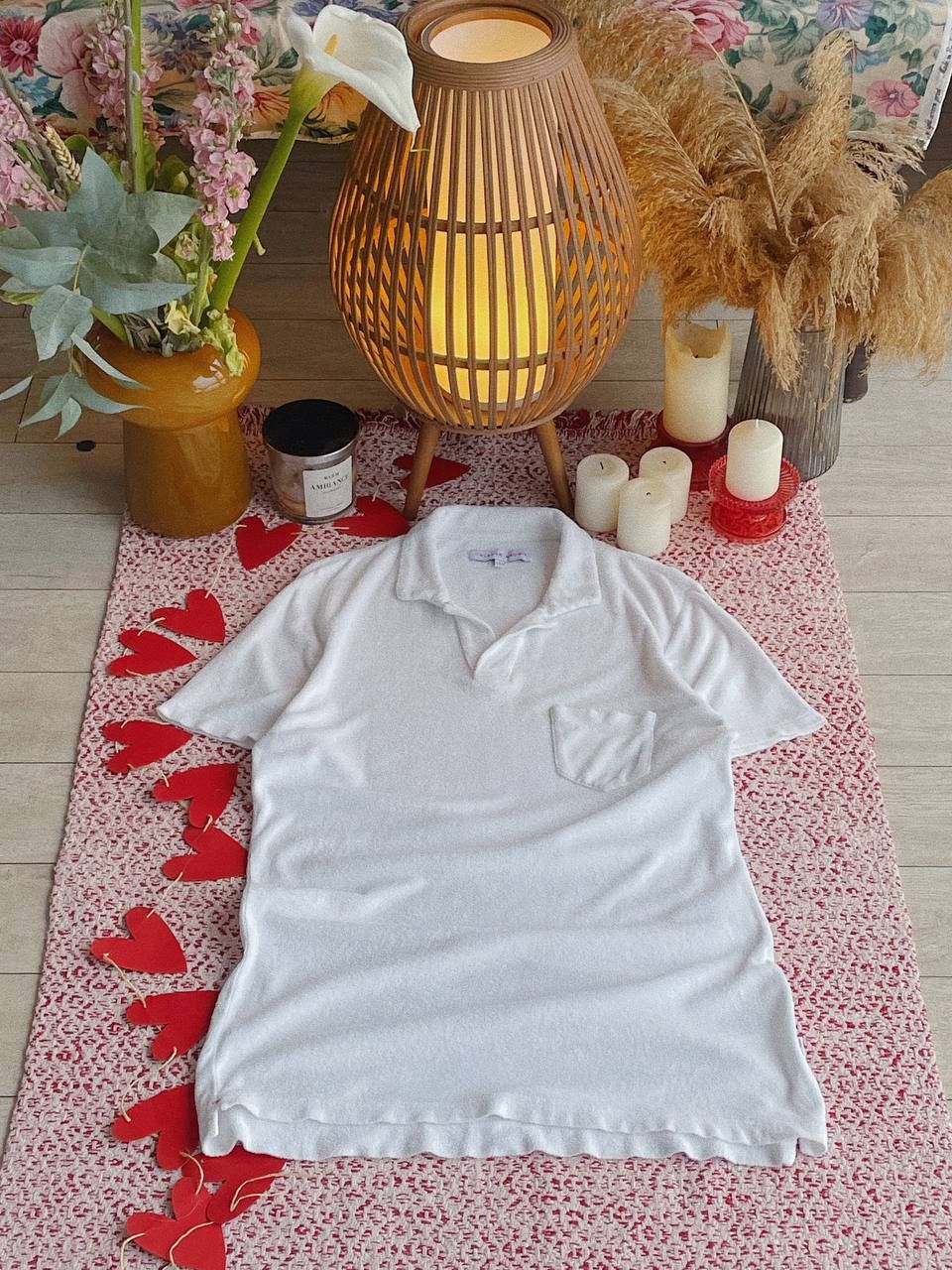 Orlebar Brown Terry Polo Shirt White