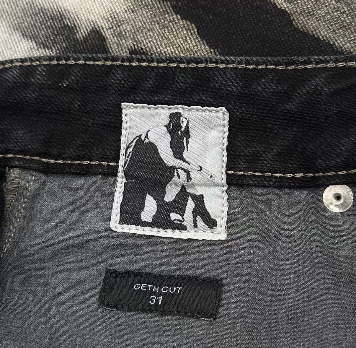 Rick Owens Rick Owens Geth Flame Gradient Straight-Leg Jeans J42 Size 31" - 4 Thumbnail