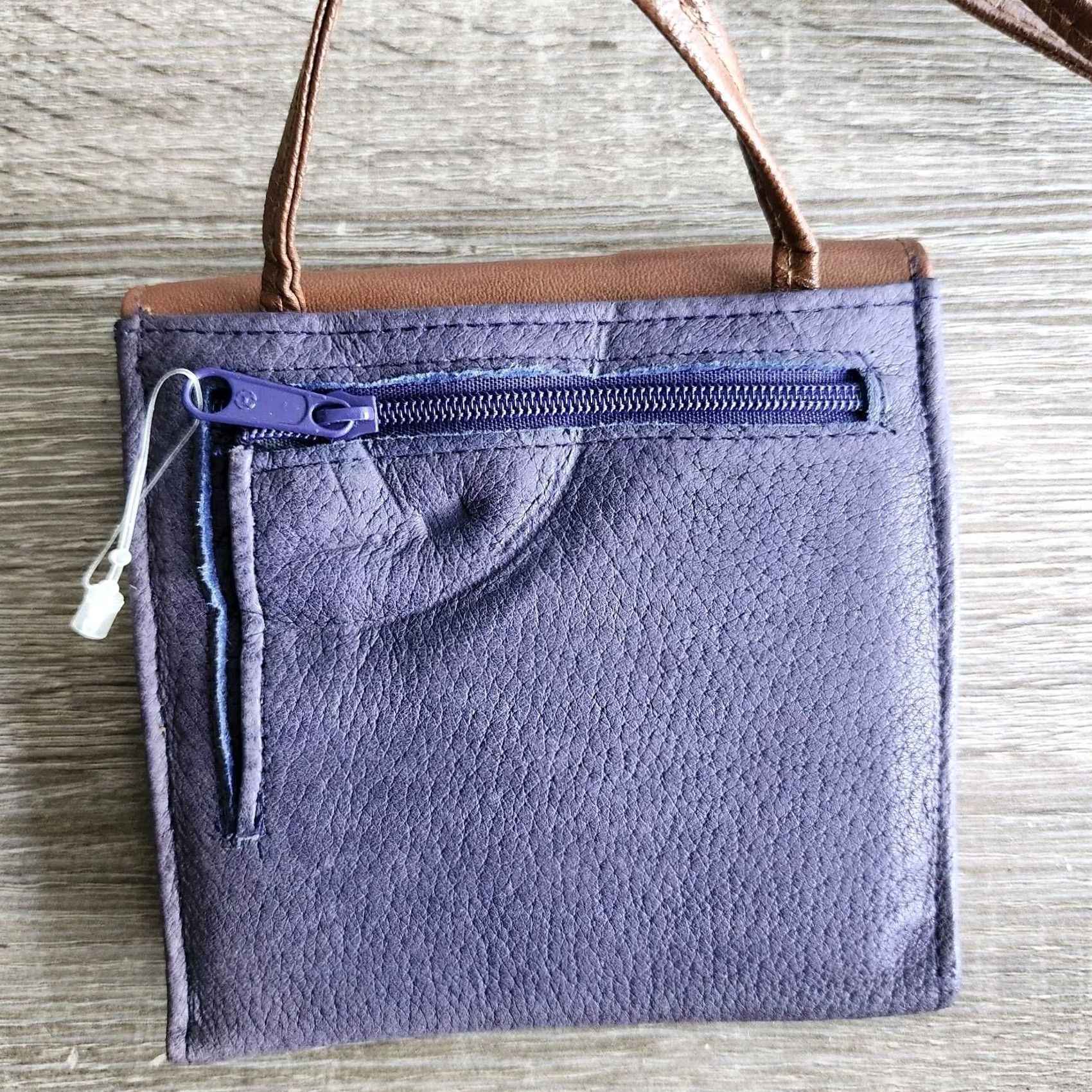 Vintage Mundi Collection Designer Women Purple Brown Shoulder Bag Size ONE SIZE - 3 Thumbnail