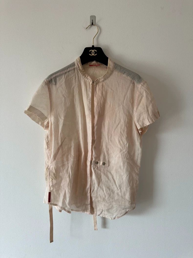Prada Prada Light and thin women's short-sleeved shirt 2501-Nexta Size L / US 10 / IT 46 - 1 Thumbnail