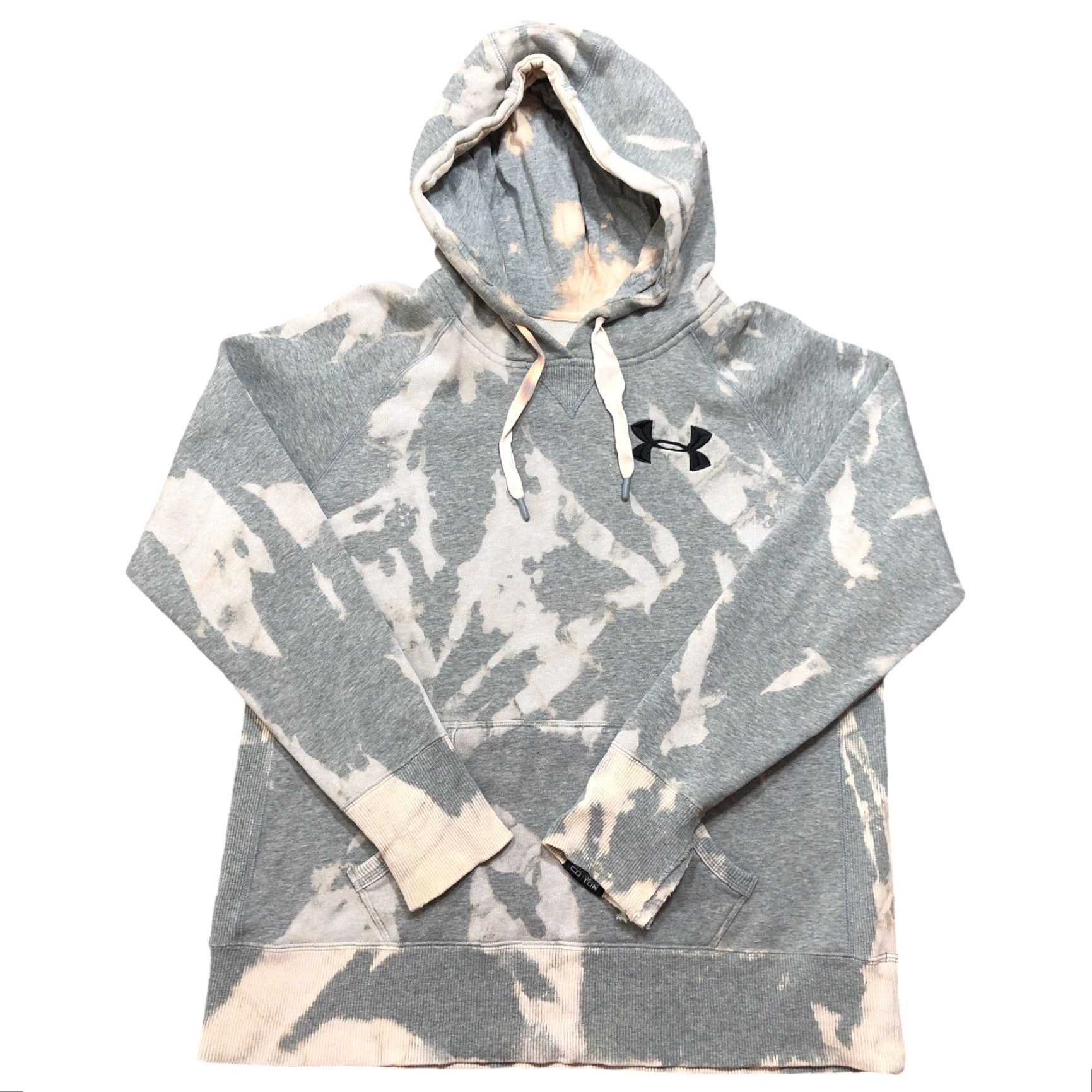 Under Armour Under Armour Hoodie Sweatshirt Womens M Gray Acid Wash Tie Dye Pullover Hooded Pockets Cross Training Gym & Training Logo Style Activewear 90s? Size M / US 6-8 / IT 42-44 - 2 Thumbnail