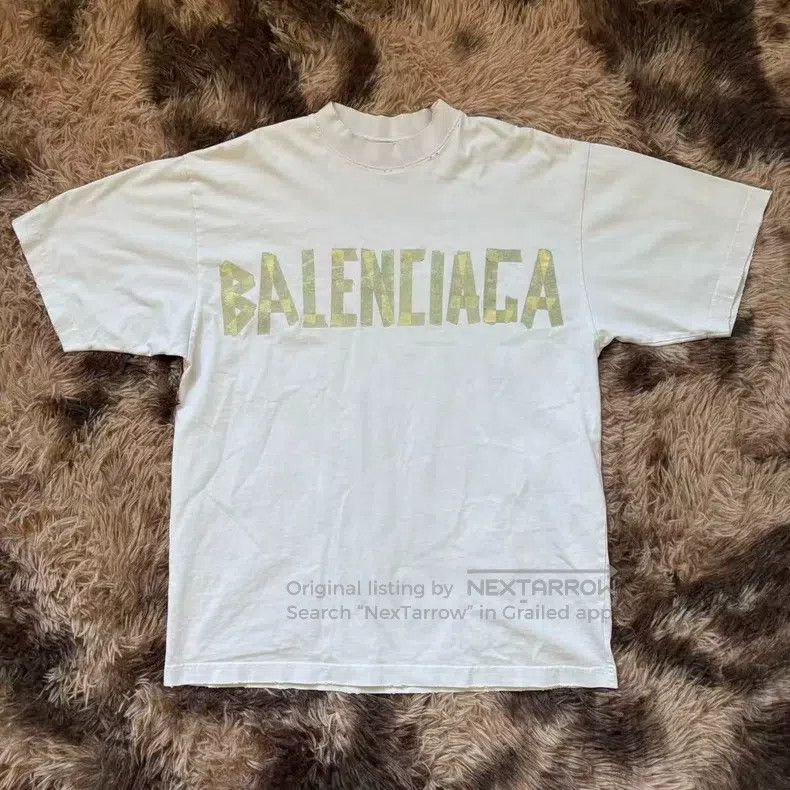 Balenciaga Balenciaga White distressed short-sleeve with front and ba Size US XS / EU 42 / 0 - 1 Thumbnail