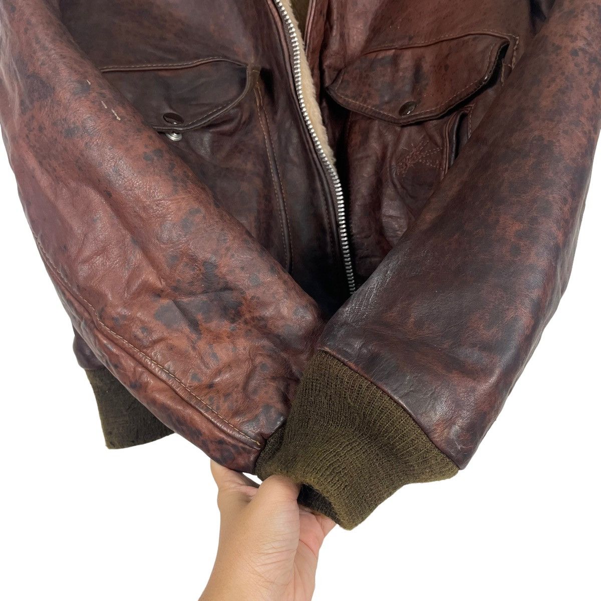 Schott × Vintage 💥SCHOTT A2 FLYER LEATHER VINTAGE JACKET Size US M / EU 48-50 / 2 - 10 Thumbnail