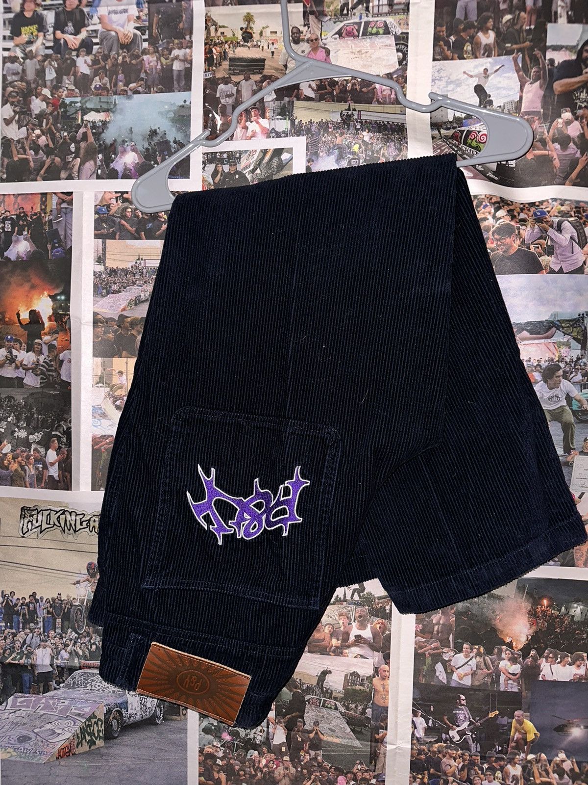 image of Punk And Yo Navy Punkandyo Corduroy Pants 32/30 in Blue, Men's