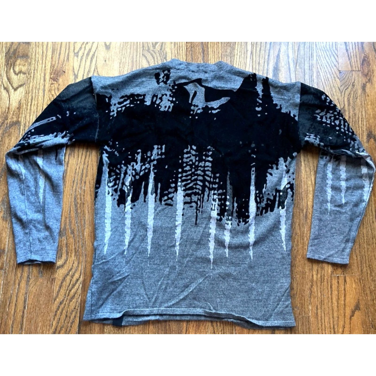 Emporio Armani Emporio Armani Sweater Mens Size 48 M Wool Blend Abstract Skyscrapers Gray Pullover Knit Wool Acrylic Mens Size US M / EU 48-50 / 2 - 8 Thumbnail