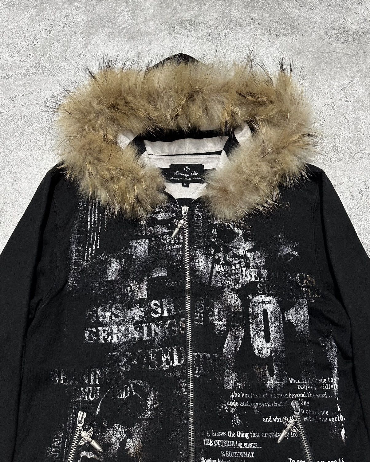 BERNINGS SHO 2000s Bernings Sho Poem Fur Hoodie Ifsixwasnine Lgb Style Size US S / EU 44-46 / 1 - 2 Thumbnail