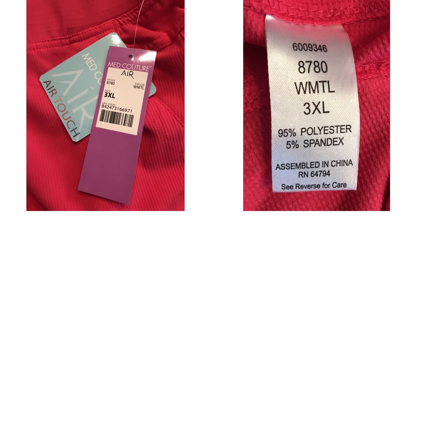 Vintage Med Couture Pant Scrubs Pink Womens 3XL Size 40" / US 18 - 8 Thumbnail