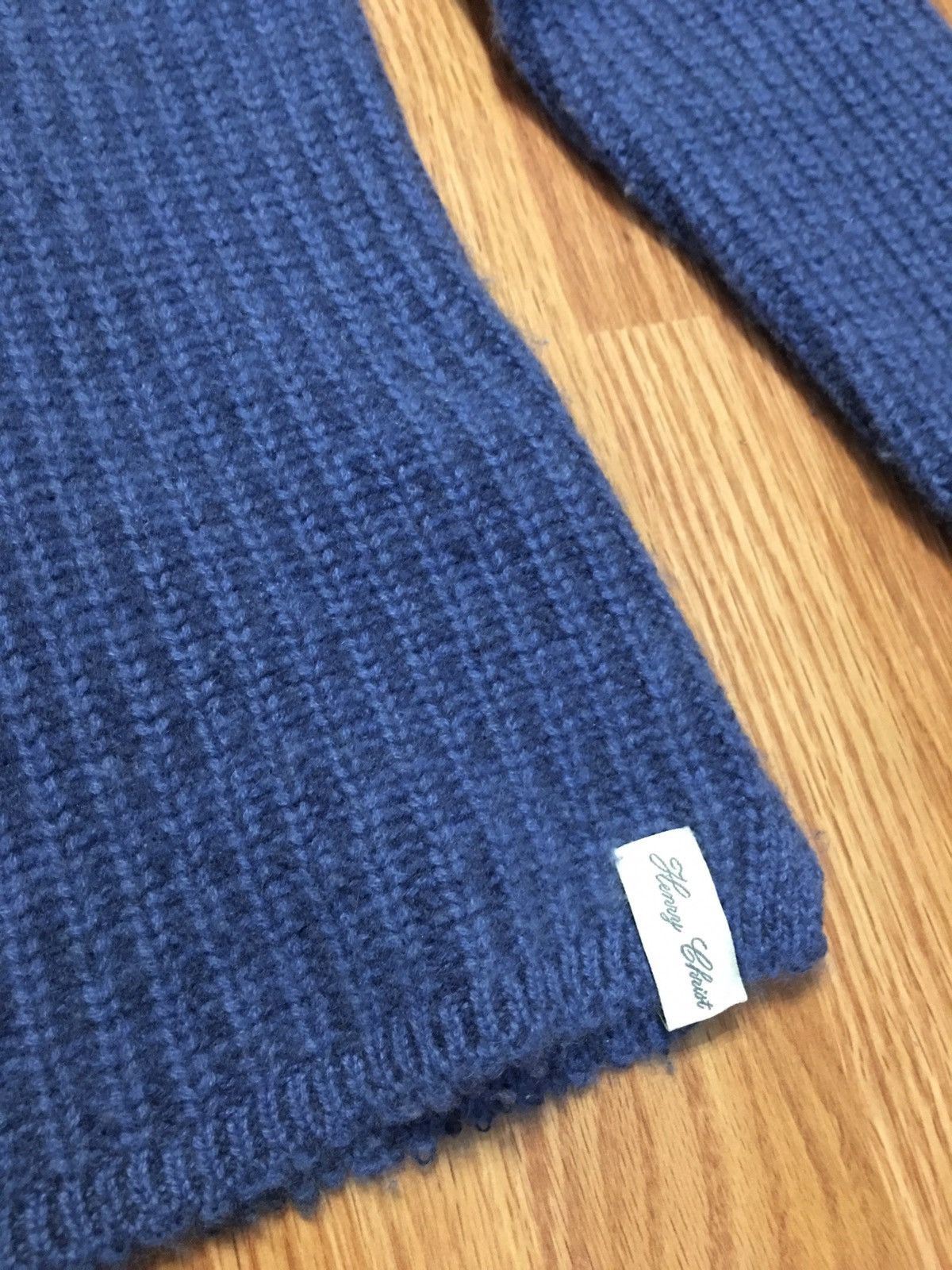 Other Henry Christ Hamburg Blue Cotton Cashmere Knit Sweater Size M / US 6-8 / IT 42-44 - 7 Thumbnail