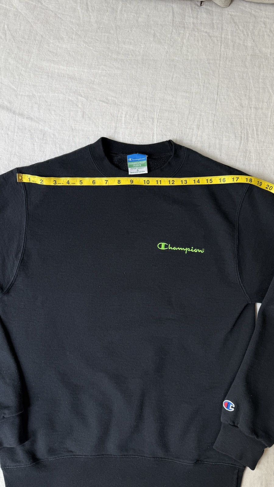 Champion Rare Champion Crewneck with Neon Green Embroidery Size US S / EU 44-46 / 1 - 6 Thumbnail