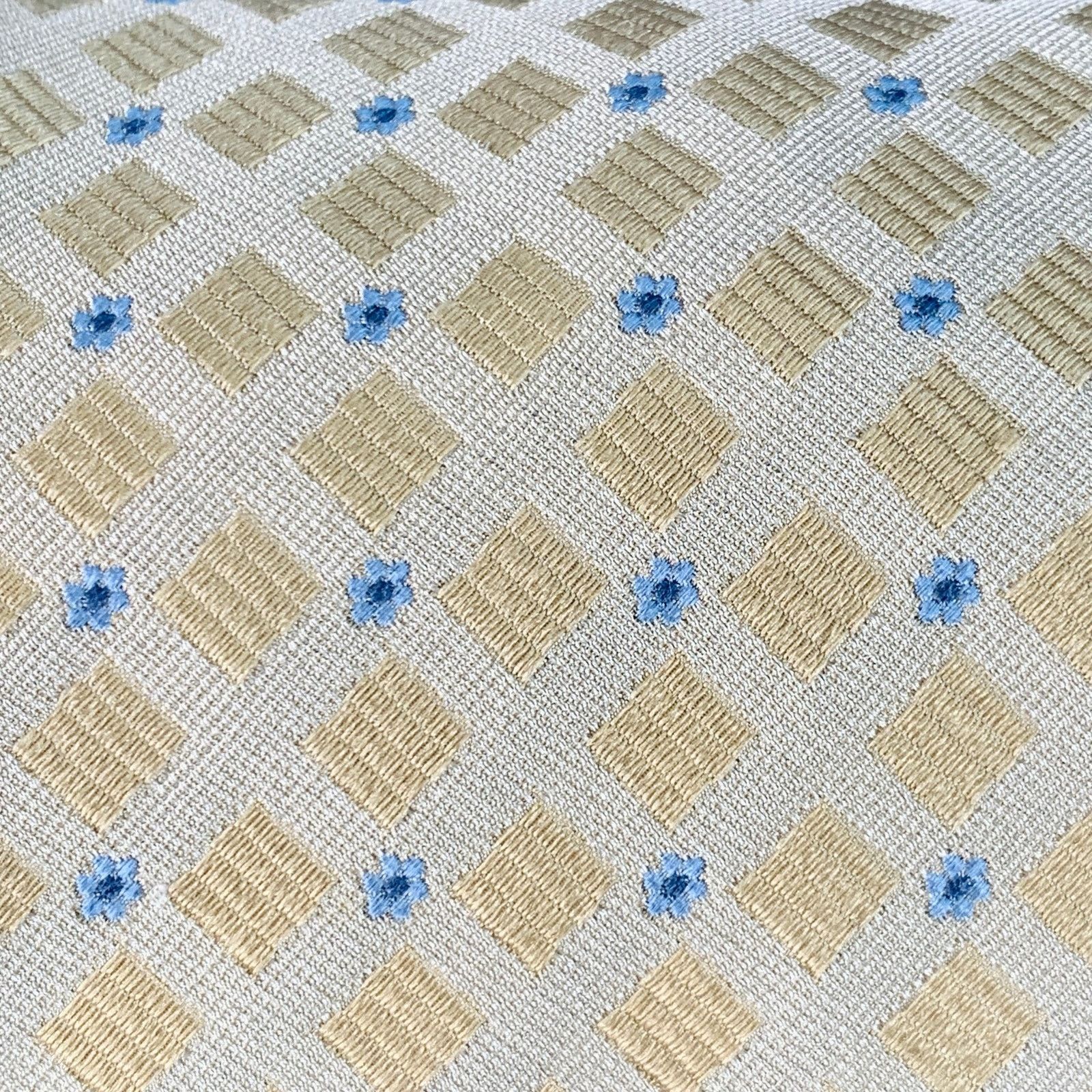 Corneliani Beige Light Blue Abstract Floral Silk Jacquard Tie Size ONE SIZE - 2 Thumbnail