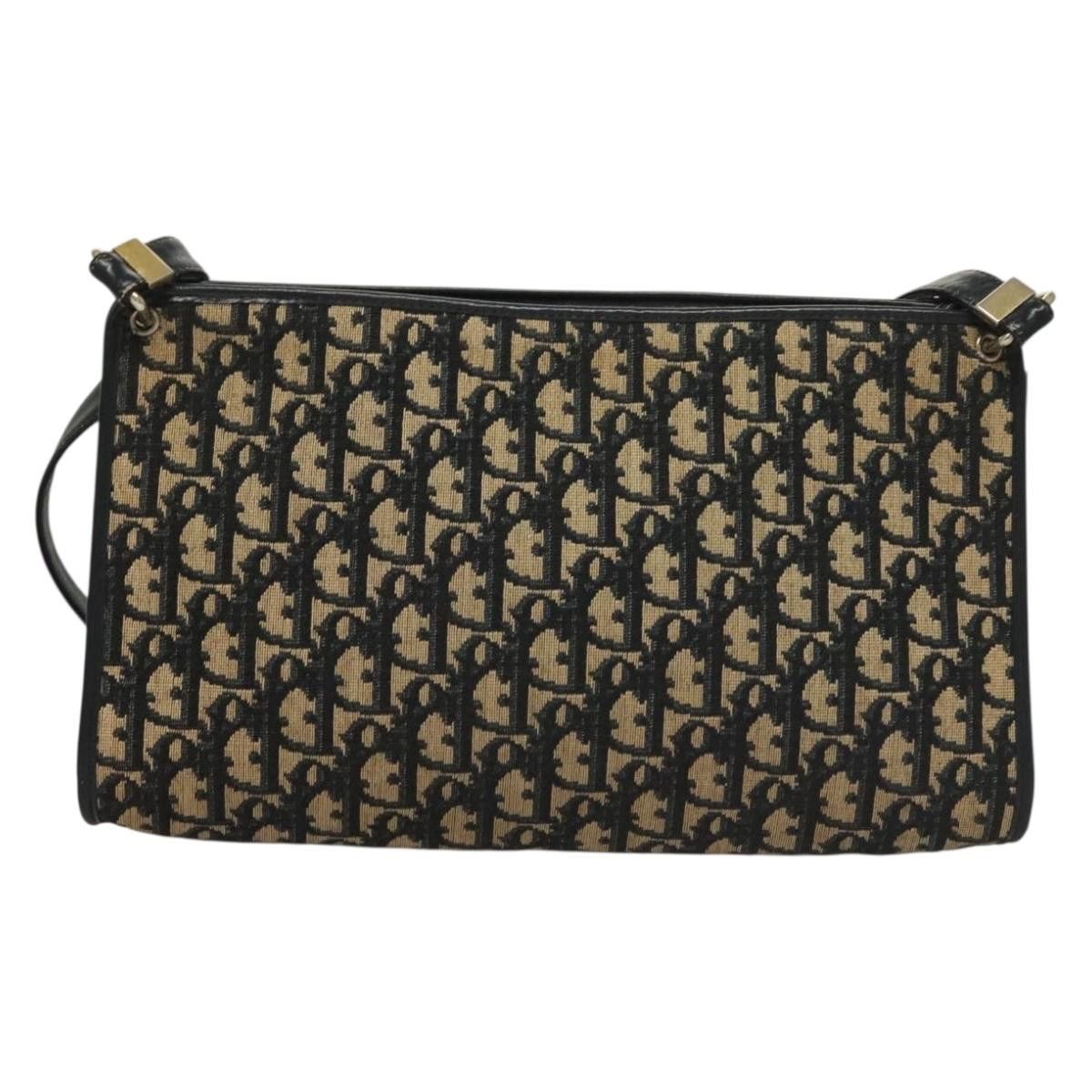 Dior DIOR Trotter Canvas Shoulder Bag Navy Gold Size ONE SIZE - 3 Thumbnail
