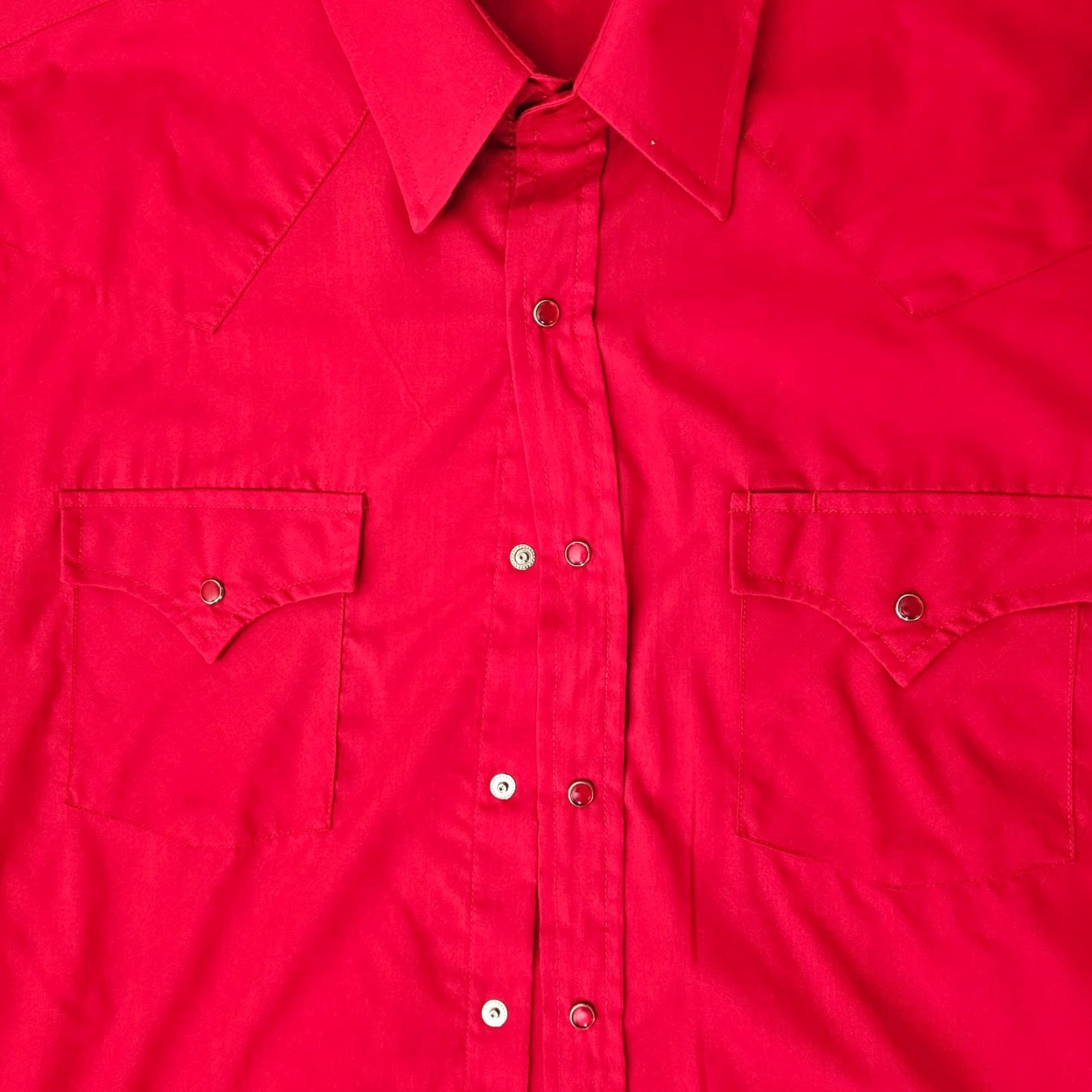 Vintage Ely Cattleman Button Up Shirt Men's 16.5 35 Red Pearl Snap Western Rodeo Size US XL / EU 56 / 4 - 3 Thumbnail