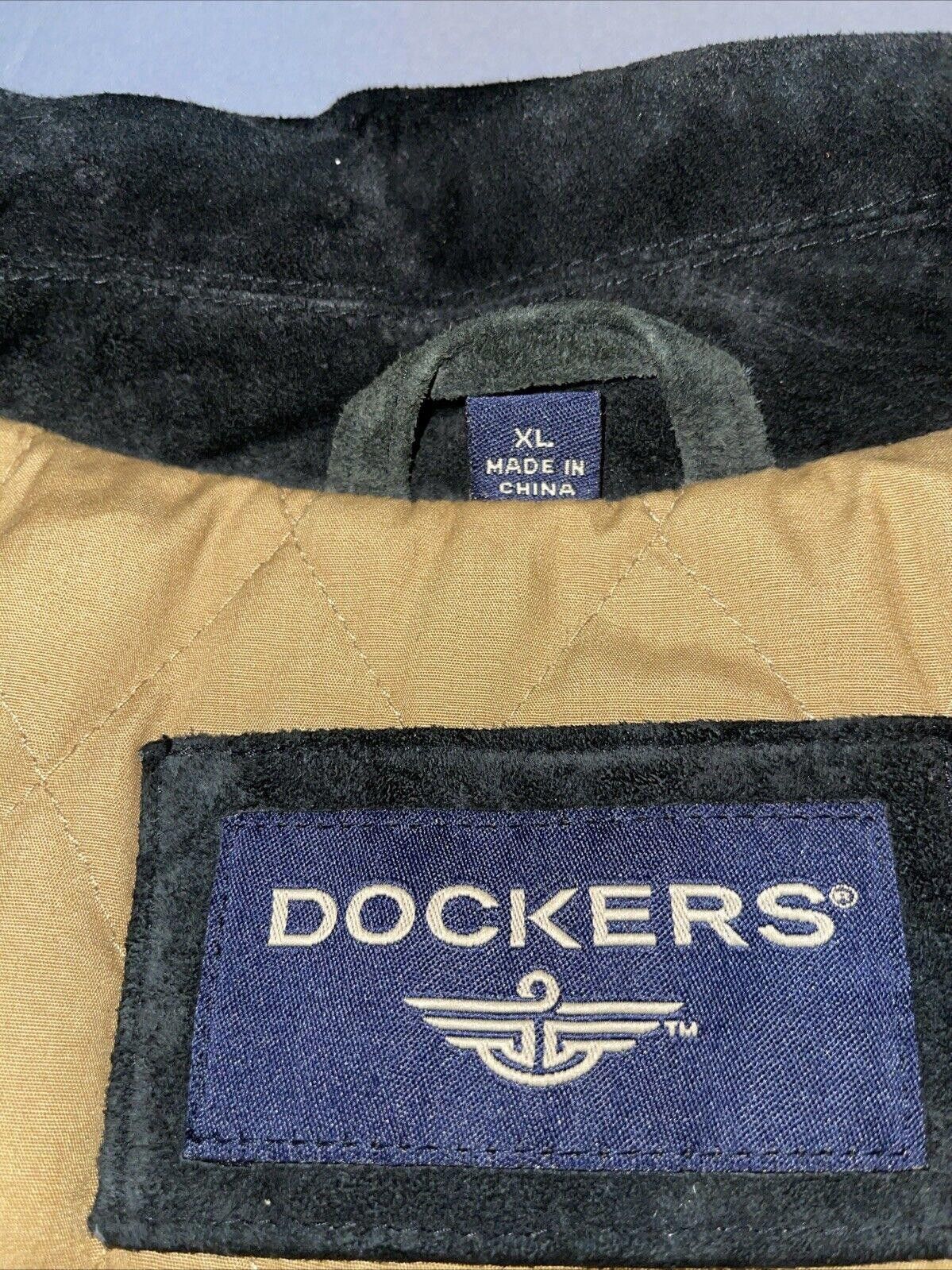 Dockers Dockers Genuine Black Leather Suede Jacket Men's Size US XL / EU 56 / 4 - 3 Thumbnail
