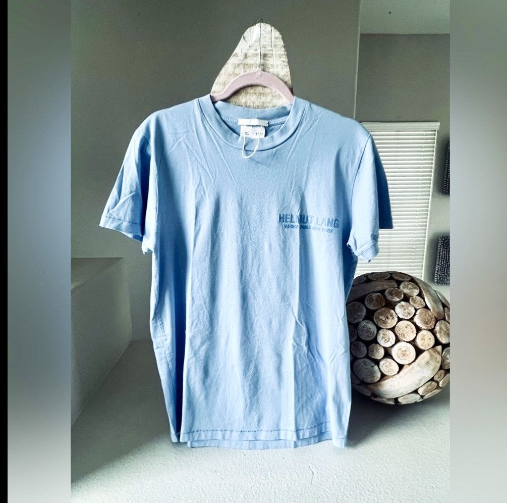 Helmut Lang NEW! HELMUND LANG STANDARD MONOGRAM TEE Sz S in PALE blue Size US S / EU 44-46 / 1 - 2 Thumbnail
