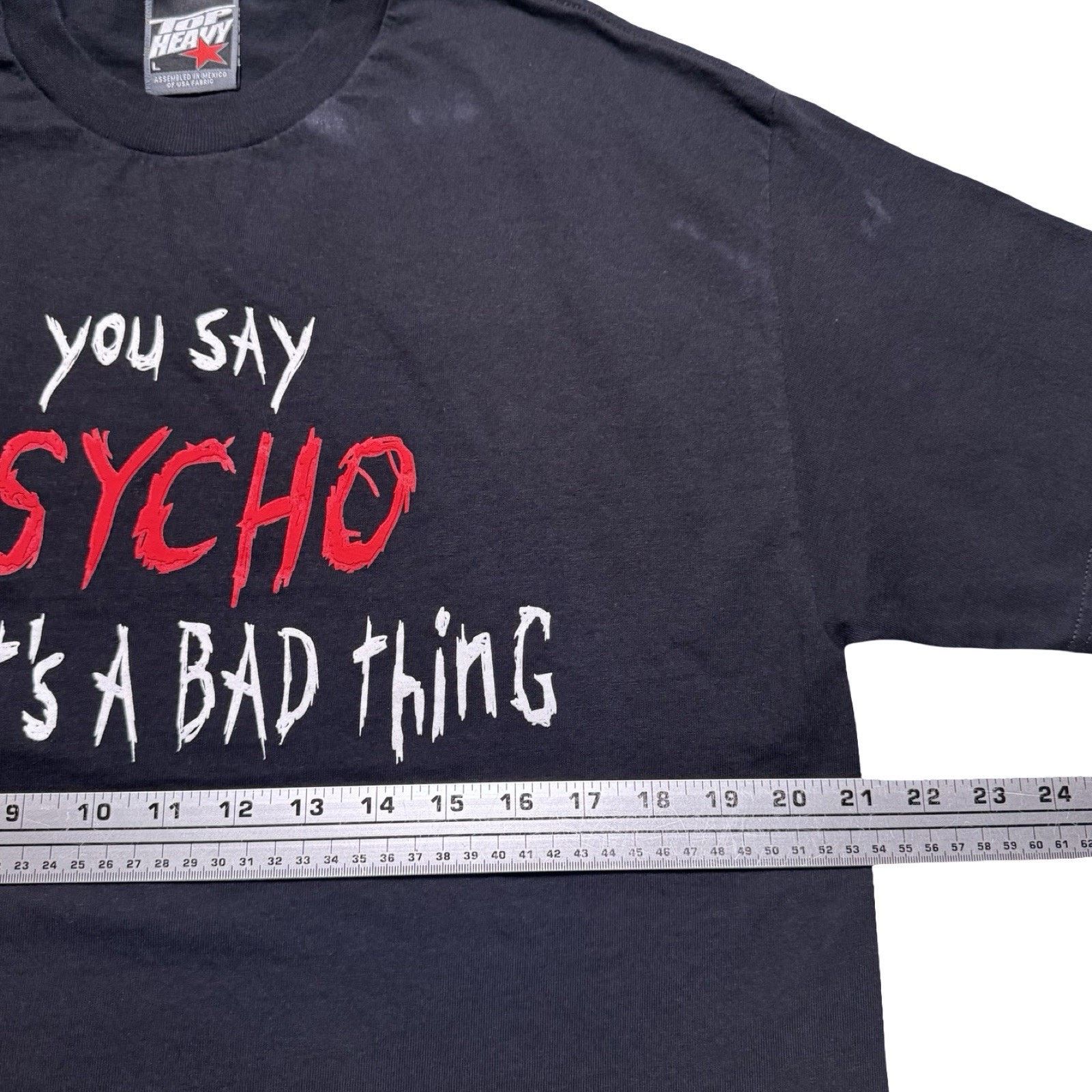 Vintage Vintage Y2K Top Heavy You Say Psycho Graphic T Shirt L Size US L / EU 52-54 / 3 - 4 Thumbnail