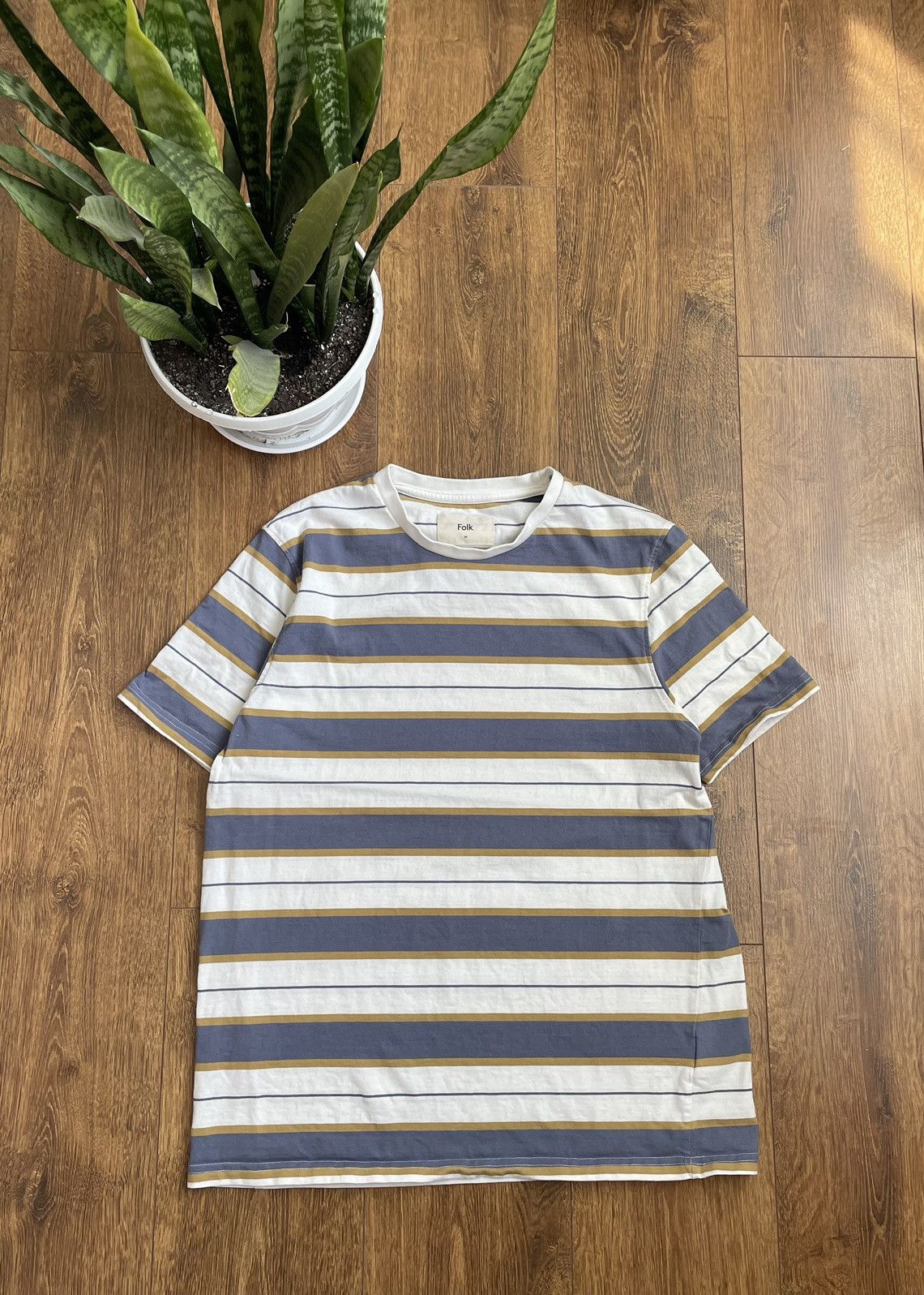 Folk Folk luxury striped short sleeve t shirt tee Size US M / EU 48-50 / 2 - 1 Thumbnail