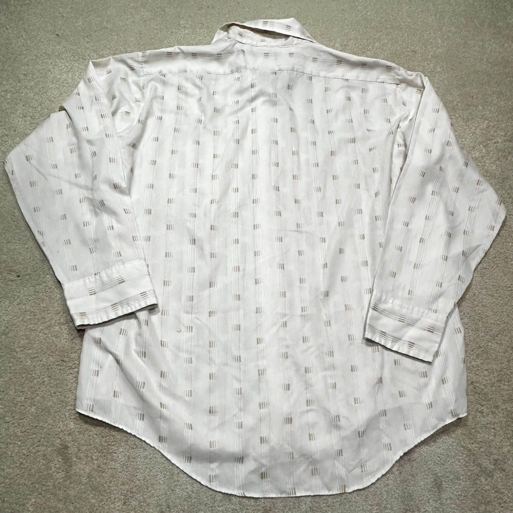 Vintage VINTAGE Dee Cee Button-Front Shirt Mens XL Beige Dagger Collar 1970s Rockabilly Shirt long sleeve Casual Size XL Size US XL / EU 56 / 4 - 2 Thumbnail