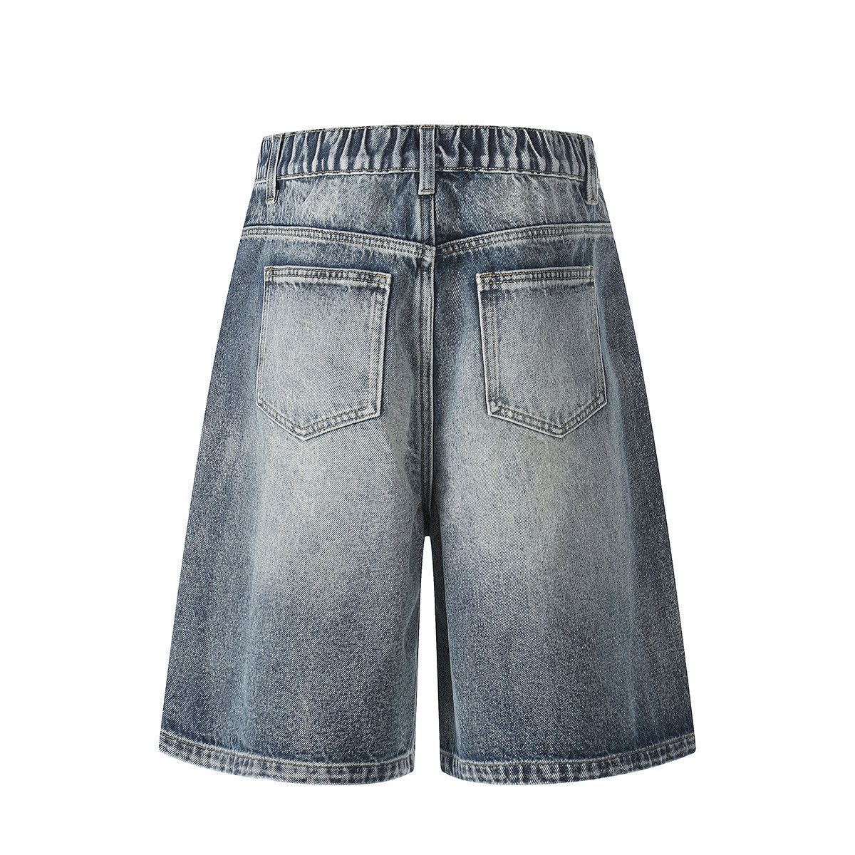 Vintage Men's Retro Washed Trendy Loose Denim Shorts Size US 32 / EU 48 - 2 Thumbnail