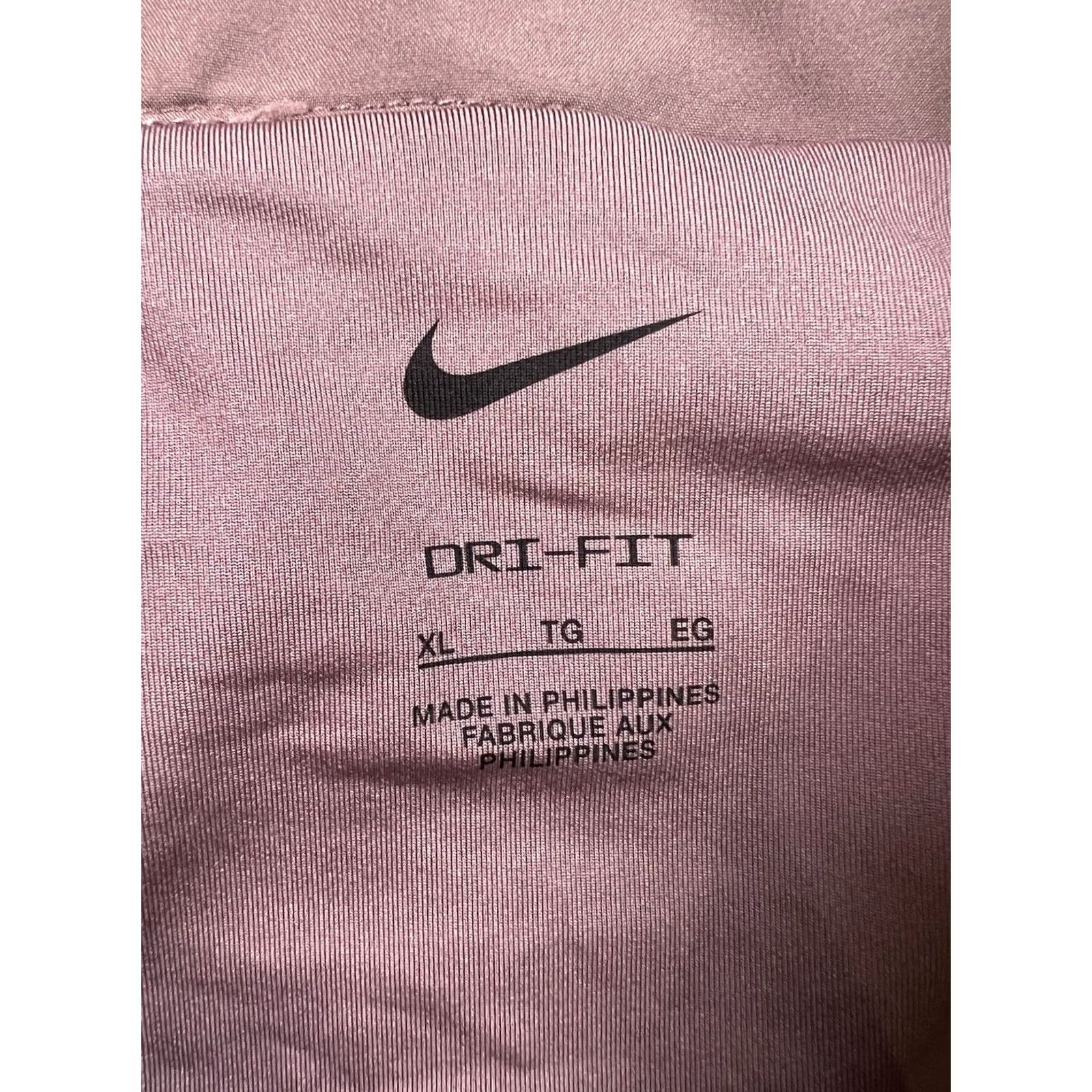 Nike Nike Dri-FIT One Womens Shorts Mauve Soft Mid Rise Brief Lined XL EUC Size 40" / US 18 - 4 Thumbnail