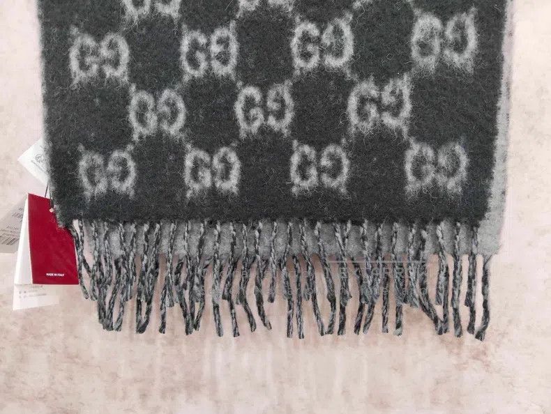 Gucci Gucci Double G jacquard knitted tassel double-sided wool s Size ONE SIZE - 6 Thumbnail