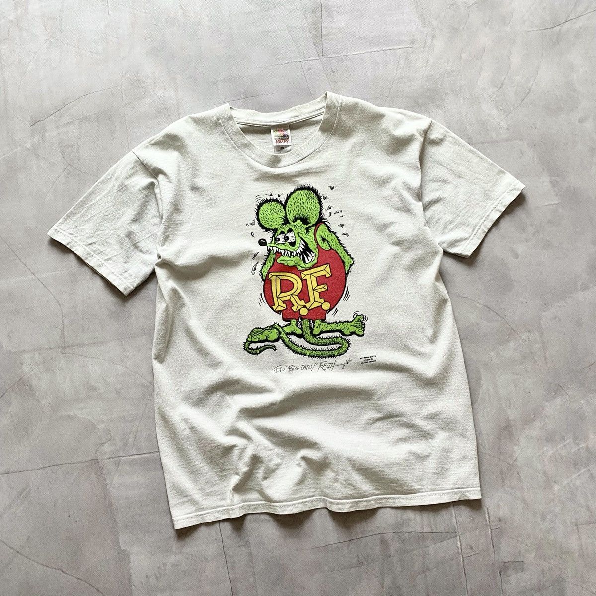 Other 1992 Ed Roth Rat Fink Big Logo Rat True Vintage T-shirt Tee Size US L / EU 52-54 / 3 - 1 Thumbnail