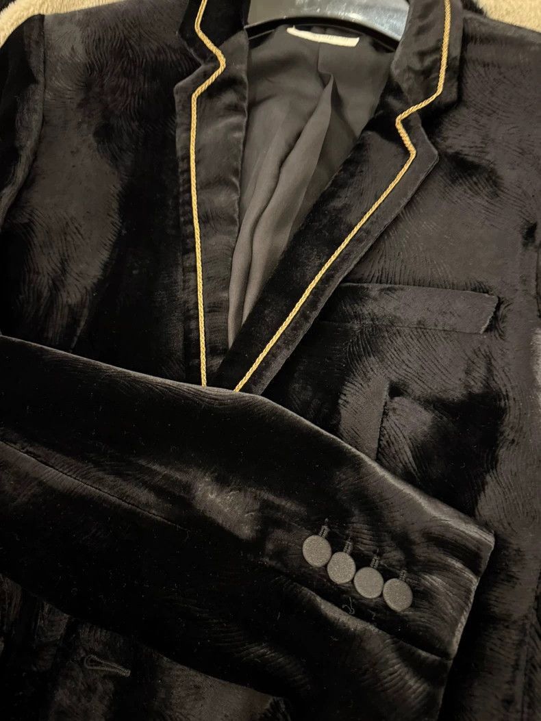 Saint Laurent Paris Saint Laurent Paris Black velvet jacket-2506 Size US L / EU 52-54 / 3 - 7 Thumbnail