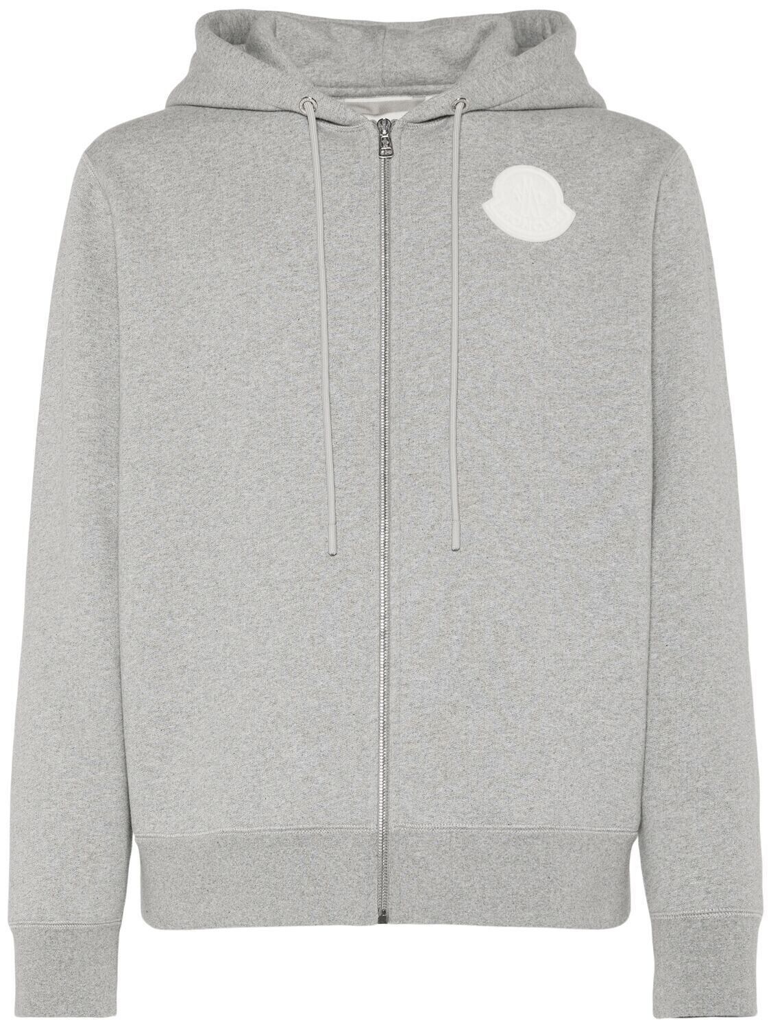 MONCLER $955 Men's Gray Cotton Zip Hoodie New XXXL