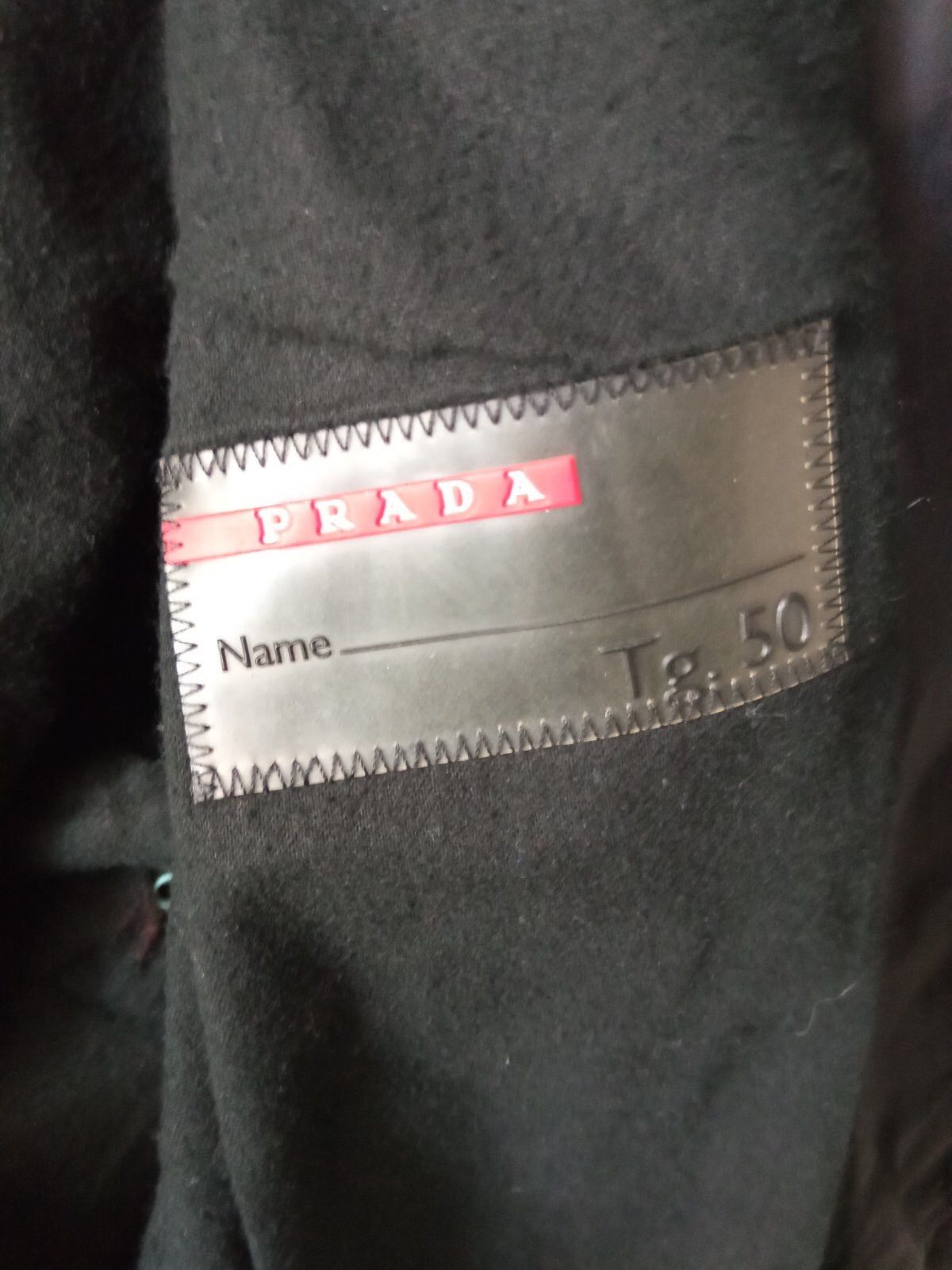 Prada Prada - Vintage Nylon Black Leather Tab Blazer Size US M / EU 48-50 / 2 - 6 Thumbnail
