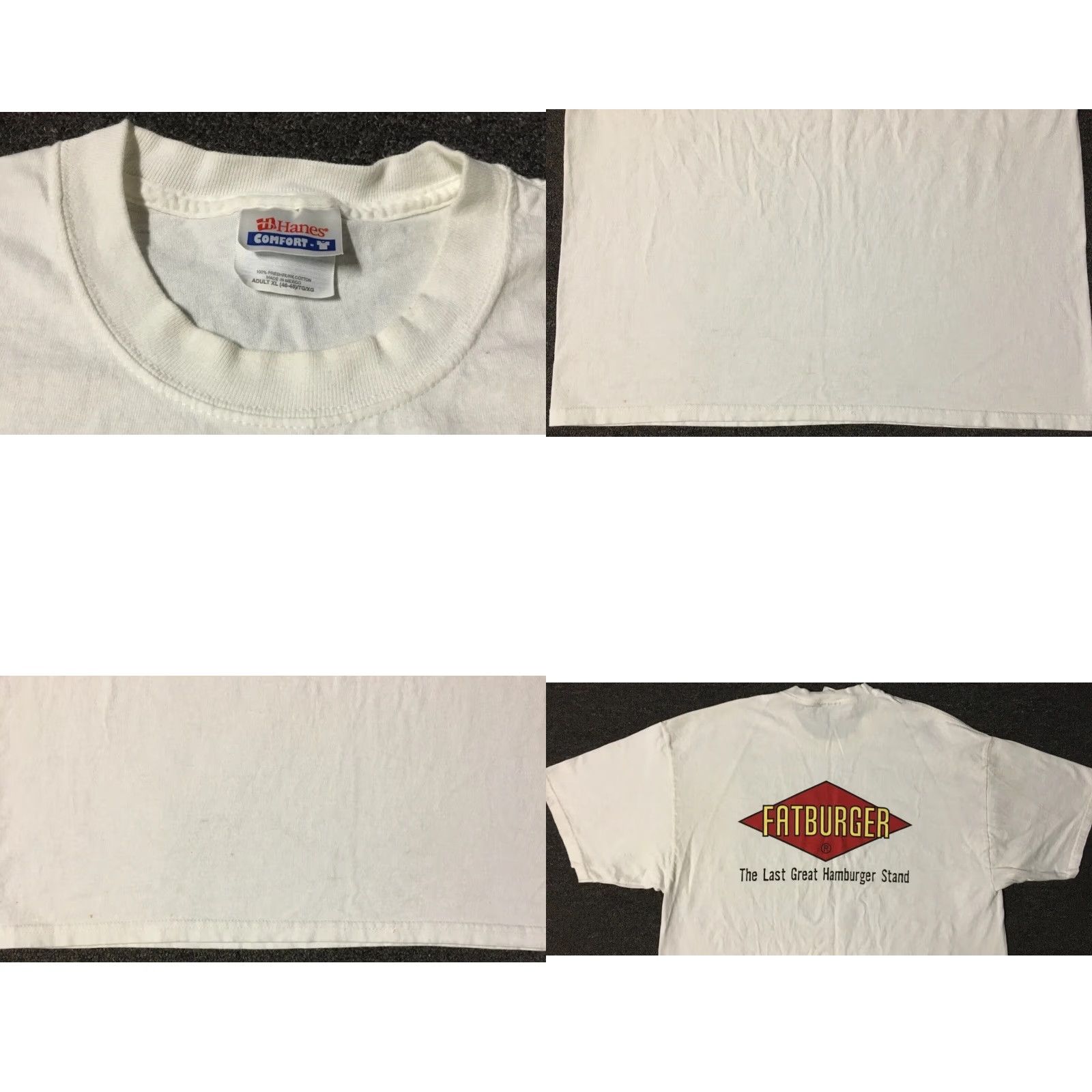 Vintage VINTAGE Fatburger Tempe T-Shirt XL White Grunge 90s Y2K Fast Food Biker Arizona USA Men’s Shirt Size US XL / EU 56 / 4 - 8 Thumbnail