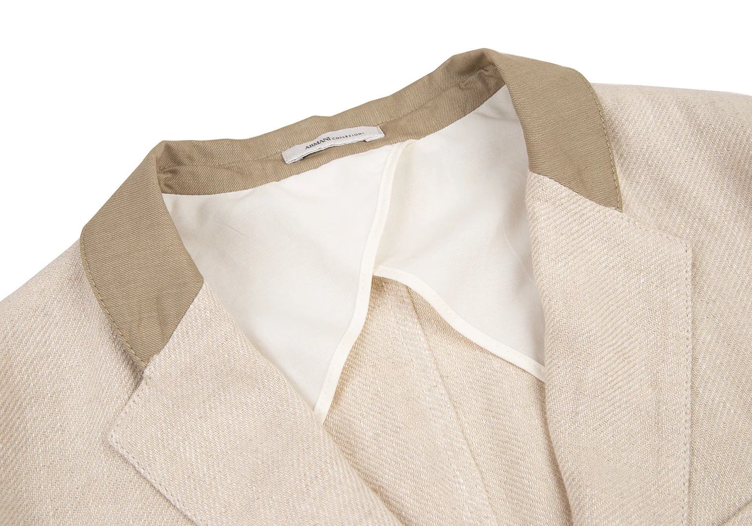 Armani Collezioni Linen 3-Button Jacket in Ivory Size 52 Size US XXS / EU 40 - 3 Thumbnail