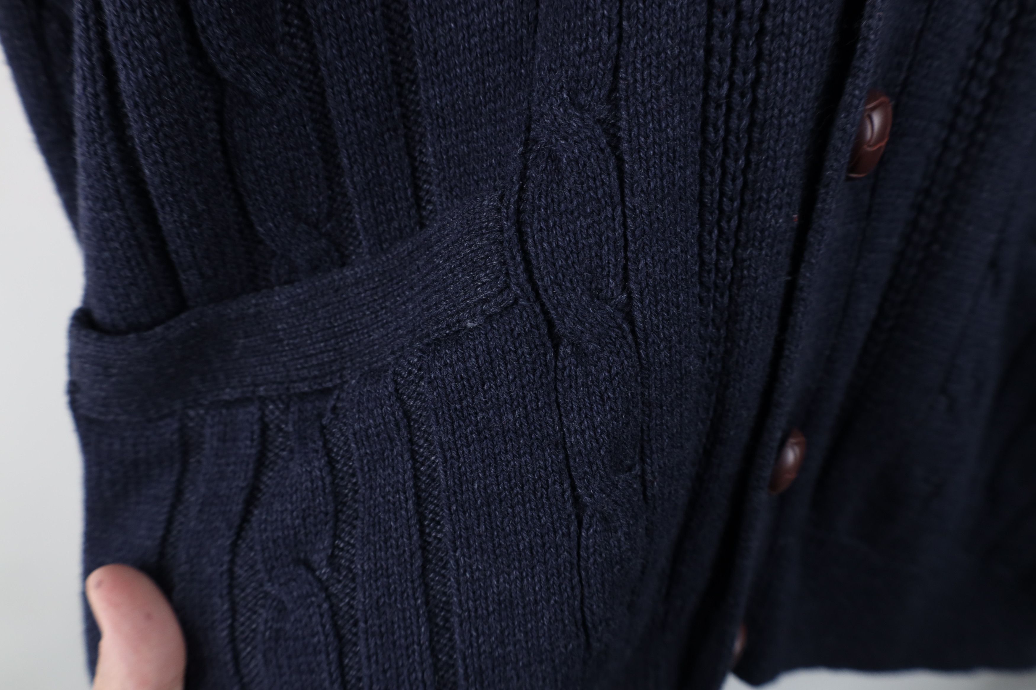 Vintage Vintage 90s Streetwear Chunky Cable Knit Cardigan Sweater Size US XL / EU 56 / 4 - 6 Thumbnail