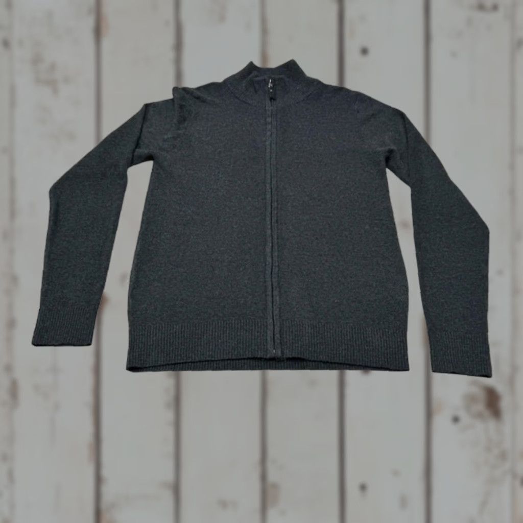 Athleta Kenzarro Sweater Womens Medium Gray Full Zip Long Sleeve Wool Cashmere Blend Size M / US 6-8 / IT 42-44 - 1 Thumbnail