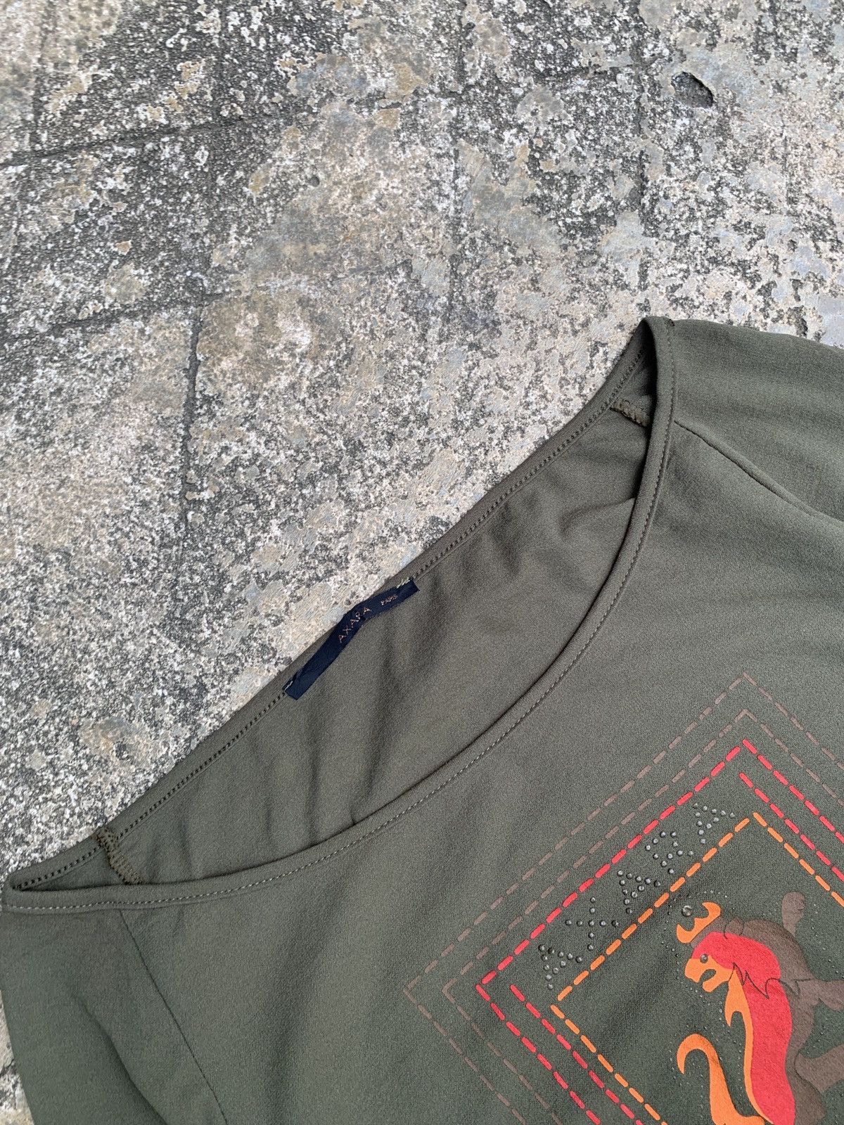 Seditionaries y2k Axara Paris Military Green Royal Lion Logo Graphic Top Size M / US 6-8 / IT 42-44 - 5 Thumbnail