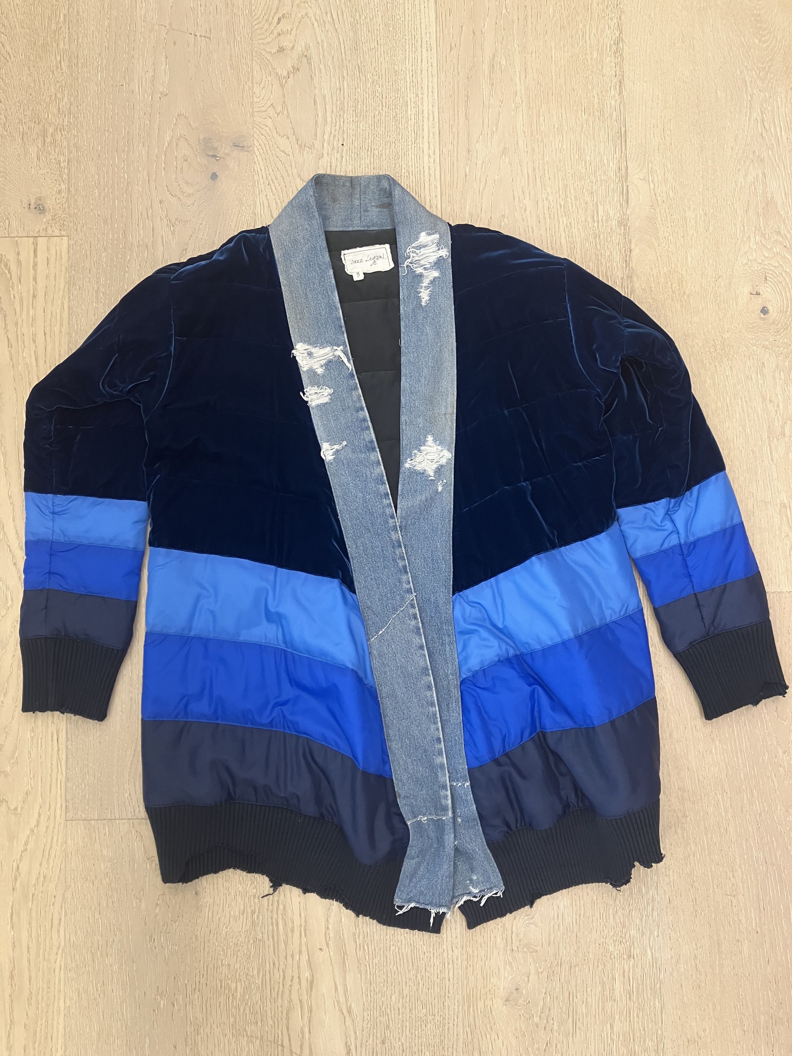 Greg Lauren $2780 Greg Lauren GL19 Velvet Padded Kimono Large Size US L / EU 52-54 / 3 - 4 Thumbnail