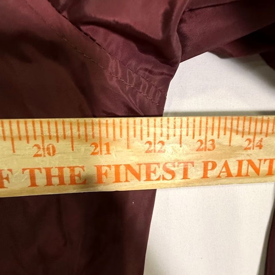 Vintage Distortion Bomber Jacket Men L Maroon Zip Up Lightweight Casual Size US L / EU 52-54 / 3 - 6 Thumbnail