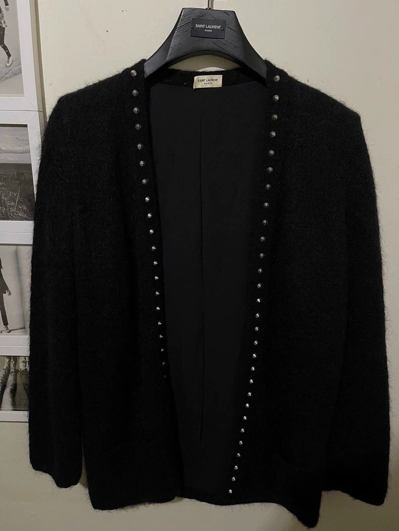 Saint Laurent Paris saint Laurent paris14fw genuine studded wool black shirt Size US XS / EU 42 / 0 - 1 Thumbnail
