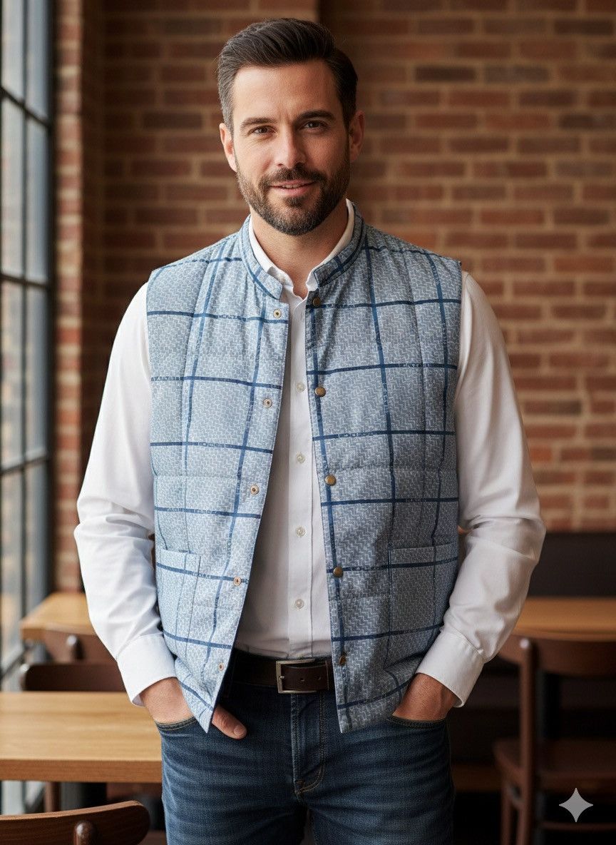 Lancel Rare LANCEL Vintage Down-Filled Logo Plaid Quilted Vest Size US L / EU 52-54 / 3 - 2 Thumbnail