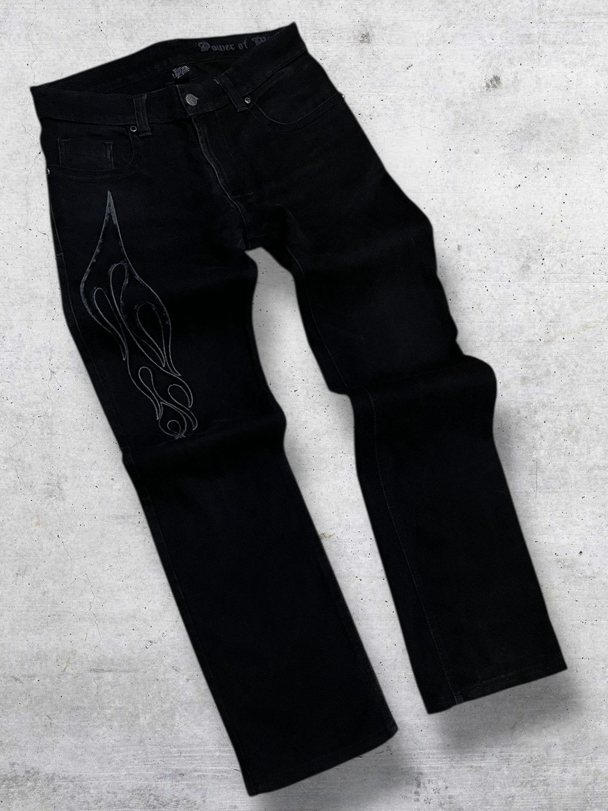 Japanese Brand VINTAGE 11 11 MADE IN USA OG TRIBAL TATTOO SUEDE DENIM 90S Size US 30 / EU 46 - 2 Thumbnail