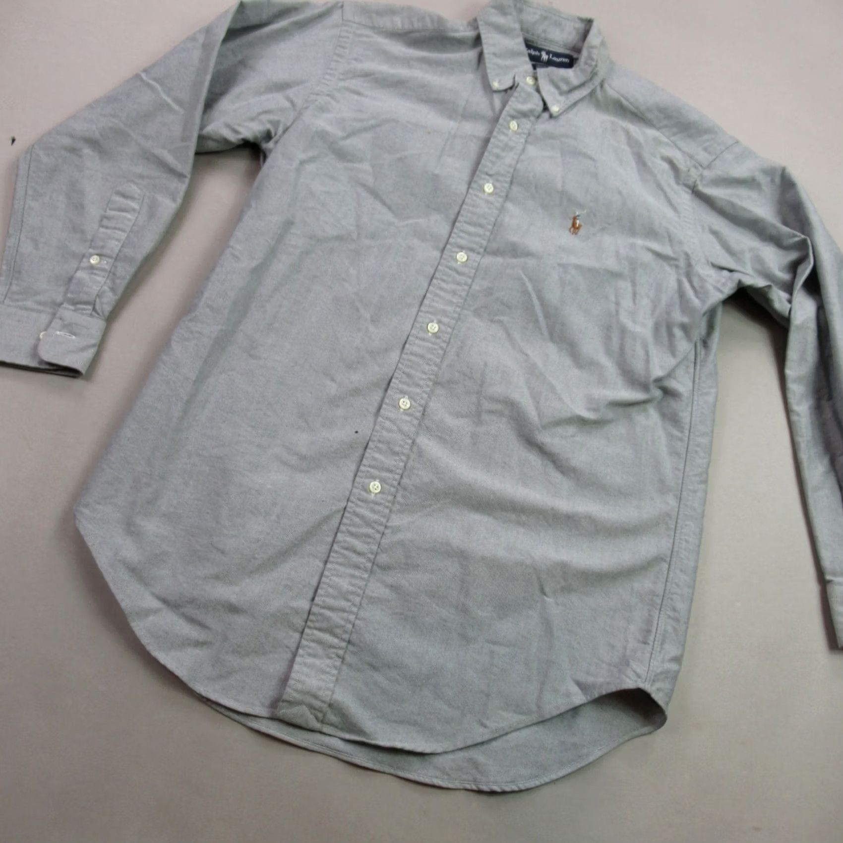 Polo Ralph Lauren Ralph Lauren Shirt 15 Gray Yarmouth Lightweight Long Sleeve Button Front Mens Size US L / EU 52-54 / 3 - 2 Thumbnail