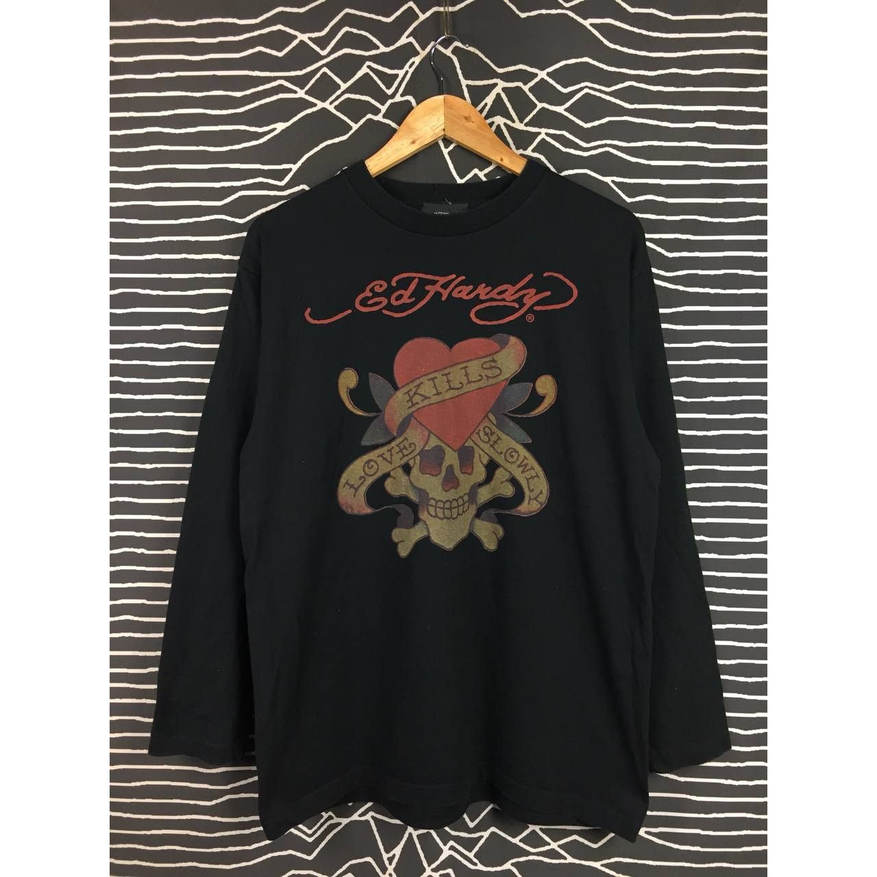 Ed Hardy ED Hardy Kills Love Slowly Skull Love Graphic Longsleeve Tee Size US L / EU 52-54 / 3 - 1 Thumbnail